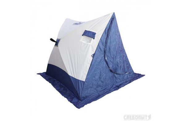 Палатка зимняя Следопыт 2-скатная, Oxford 210D PU 1000, цв. бело-синий