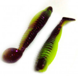 Виброхвост YAMAN PRO Arris Shad, р.5,5 inch, цвет #26 - Violet Chartreuse уп. 4 шт