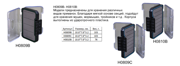 Коробка Волжанка H0809B 10.8*7.8*3.2см двухсторонняя