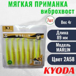 Виброхвост KYODA MARLIN ML3,5, размер 8,9 см, цвет 2А58 7 штук