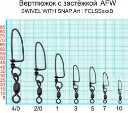 Вертлюг Fish Season силовой с заст. Coastlock AFW №10 14кг FCLSS030B