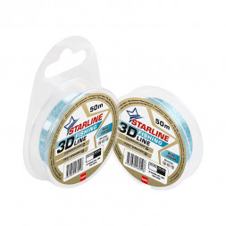 Леска IAM Starline 3D Fishing Line 50m, диаметр 0,10 мм Голубой