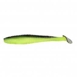 Виброхвост YAMAN PRO Flatter Shad, р.2 inch, цвет #32 - Black Red Flake/Chartreuse уп. 6 шт.