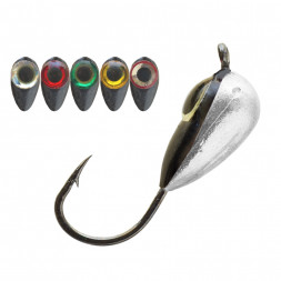 Мормышка вольфрамовая Lumicom Банан с ушком Ф4 AgFL с окун. фосф. гл., цена за 1 шт.