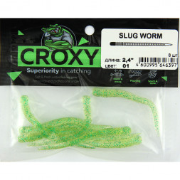 Приманка силиконовая CROXY SLUG WORM 2,4'' цвет 01 уп/8шт