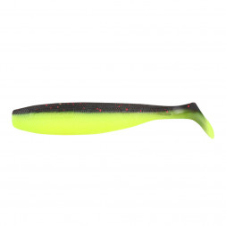 Виброхвост YAMAN PRO Sharky Shad, р.3,75 inch, цвет #32 - Black Red Flake/Chartreuse уп 5 шт.