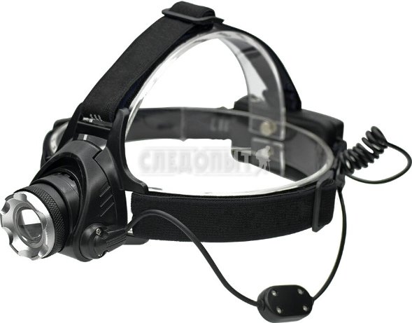 Фонарь налобный СИБИРСКИЙ СЛЕДОПЫТ-Эон, 1L, zoom, 3 режима, аккум, 220B+12B