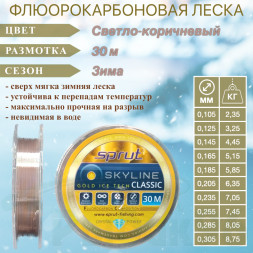 Леска SPRUT Skyline Fluorocarbon Composition Classic Gold 0.305 30м