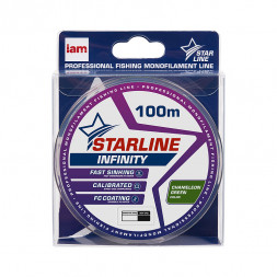 Леска IAM STARLINE INFINITY 100m Хамелеон Зелёный d0.181