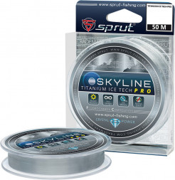 Леска Sprut Skyline Fluorocarbon Composition IceTech PRO Titanium 0.255 50м