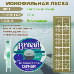 Леска OWNER Broad 0.12 25м